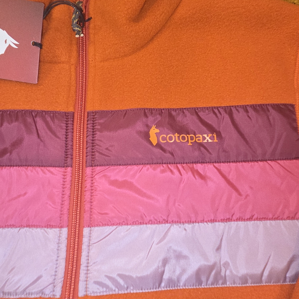 Cotopaxi Orange Fleece Jacket with Purple Accents - Picture 2 of 4